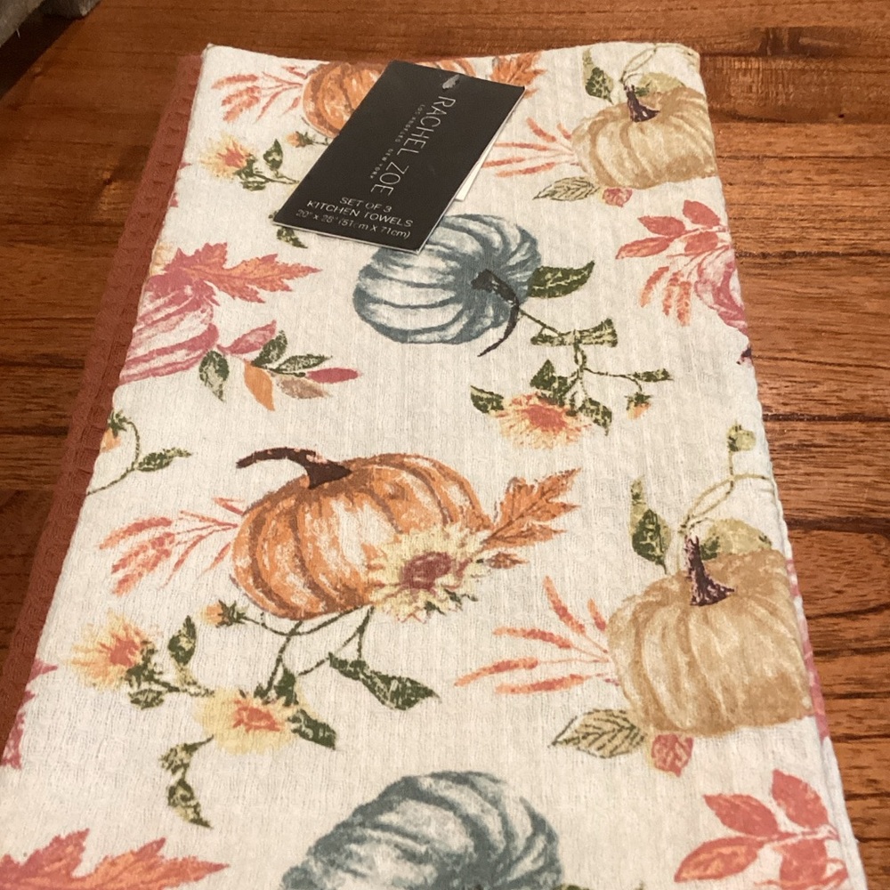 Rachel Zoe Fall Kitchen Towels - set of 3